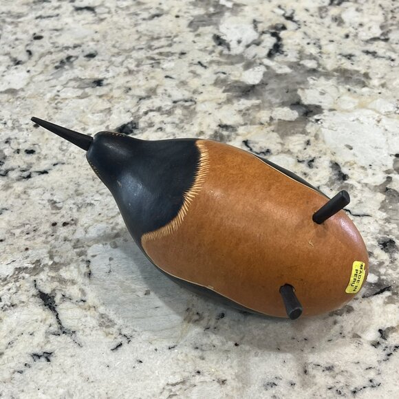 Bertha Medina Bird Gourd Peruvian Signed Hand Carved Folk Art Made in Peru - Picture 11 of 17